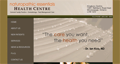 Desktop Screenshot of naturopathicessentials.com